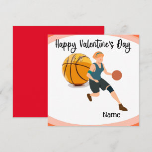 Valentinstag des Basketballspielers mit Liebe Karte