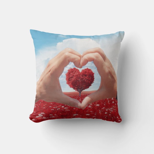 Valentinstag des Herzens Kissen (Vorderseite)