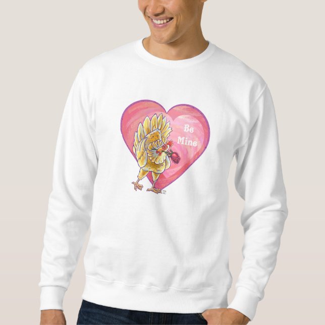 Valentinstag des Hühners Sweatshirt (Vorderseite)