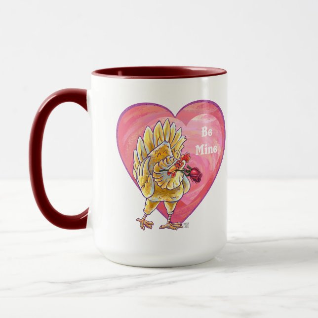 Valentinstag des Hühners Tasse (Links)