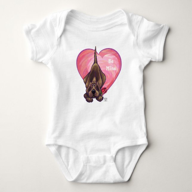 Valentinstag des Hundes Baby Strampler (Vorderseite)