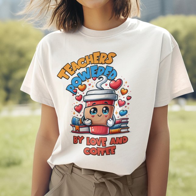 Valentinstag des niedlichen Cartoon Lehrerin T-Shirt (Von Creator hochgeladen)