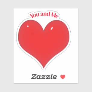 Valentinstag des Roten Herzens Aufkleber