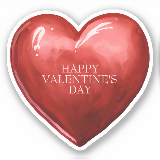 Valentinstag des Vintagen Aufkleber (Vorderseite)