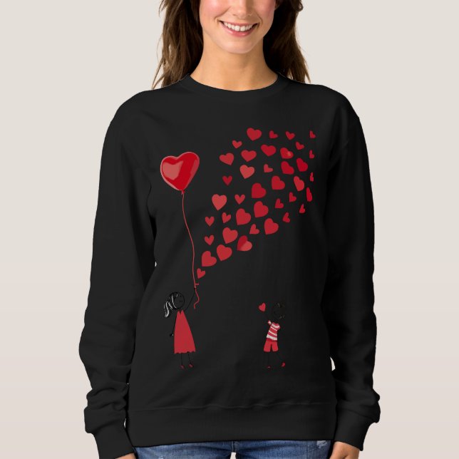 Valentinstag-Design Frauen Sweatshirt (Vorderseite)