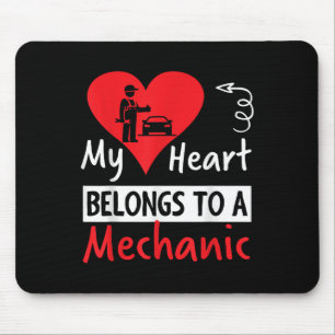 Valentinstag Design - mein Herz gehört einem Mech Mousepad