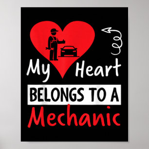 Valentinstag Design - mein Herz gehört einem Mech Poster