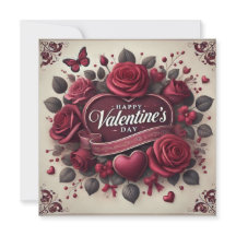 Valentinstag Design mit Rose und Herz