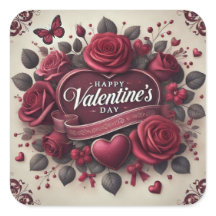 Valentinstag Design mit Rose und Herz