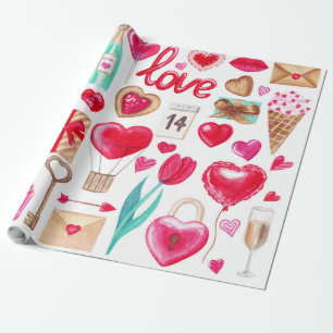 Valentinstag-Designs Geschenkpapier