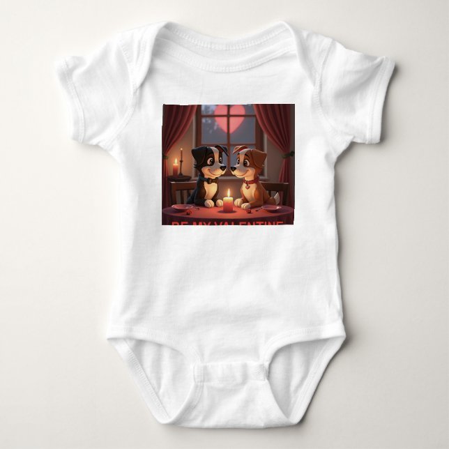 Valentinstag Dinner 4 2 Baby T-Shirt Strampler (Vorderseite)