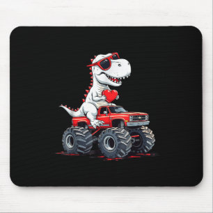 Valentinstag Dinosaur Monster LKW mit Herz B Mousepad
