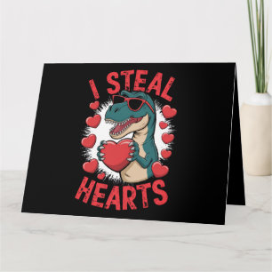Valentinstag Dinosaurier Ich stehle Herzen Liebe T Karte