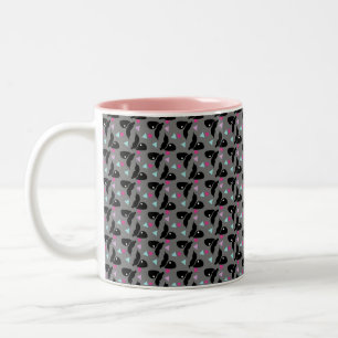 Valentinstag Ditsy Bee Geometric Confetti Zweifarbige Tasse