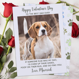 Valentinstag DOG VATER Funny Custom Pet Foto Feiertagskarte