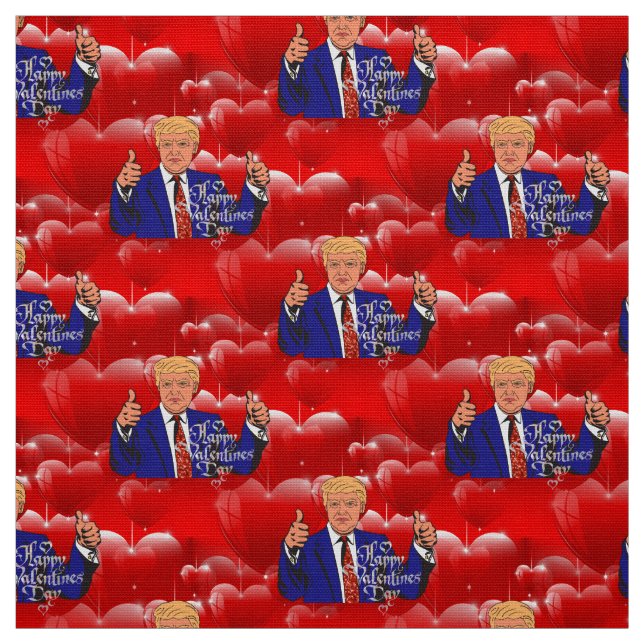 Valentinstag Donald Trumpf Stoff (Muster)