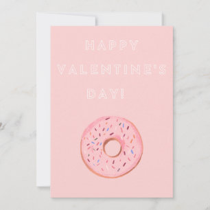 Valentinstag-Donut-Karte Feiertagskarte