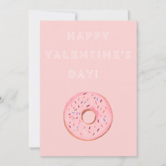 Valentinstag-Donut-Karte Feiertagskarte