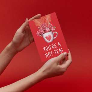 Valentinstag Du bist ein heißer Tee Feiertagskarte
