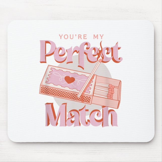 Valentinstag Du meine perfekte Match Spark Flamme Mousepad (Vorne)