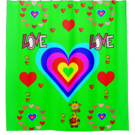 Valentinstag Duschvorhang