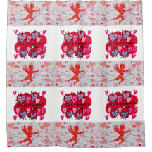 Valentinstag Duschvorhang