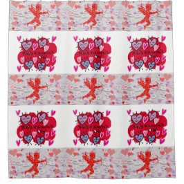 Valentinstag Duschvorhang