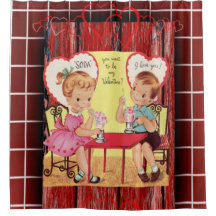 Valentinstag Duschvorhang