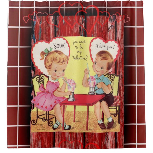 Valentinstag Duschvorhang (Vorderseite)