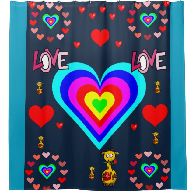 Valentinstag Duschvorhang (Vorderseite)