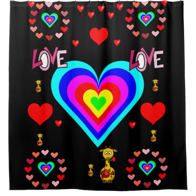 Valentinstag Duschvorhang (Vorderseite)