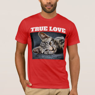 VALENTINSTAG ECHTE LIEBE KATZE FOTO T-SHIRT