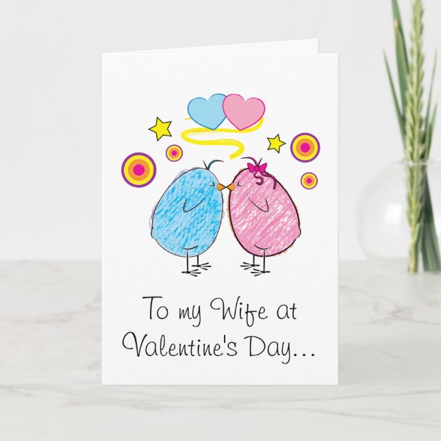 Valentinstag-Ehefrau Feiertagskarte (Vorderseite)