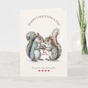 Valentinstag-Eichhörnchen-Karte – Süß Romantisch Feiertagskarte