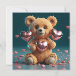 Valentinstag ein niedlicher kleiner Bär Feiertagskarte