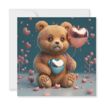 Valentinstag ein süßer kleiner Bär