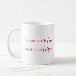 Valentinstag Einfache Liebe Kalligraphie Custom Kaffeetasse