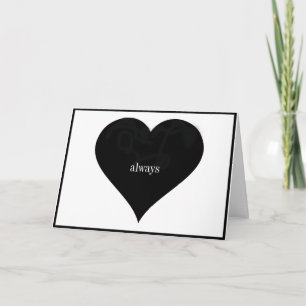Valentinstag Einfaches Herz immer Liebe Karte