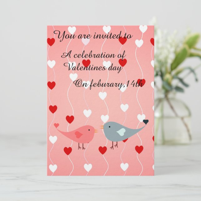 Valentinstag Einladung (Stehend Vorderseite)