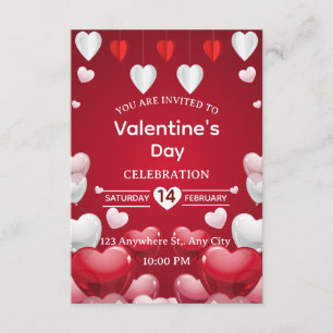 Valentinstag-Einladungskarte Einladung