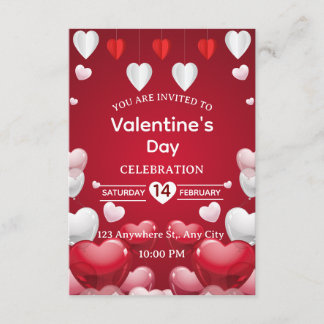 Valentinstag-Einladungskarte Einladung