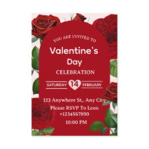 Valentinstag-Einladungskarte