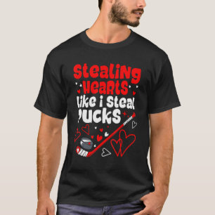 Valentinstag Eishockey Stealing Hörnchen wie ich T-Shirt