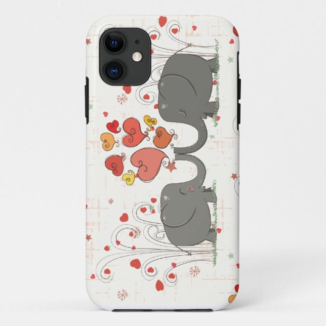 Valentinstag-Elefanten Case-Mate iPhone Hülle (Rückseite)