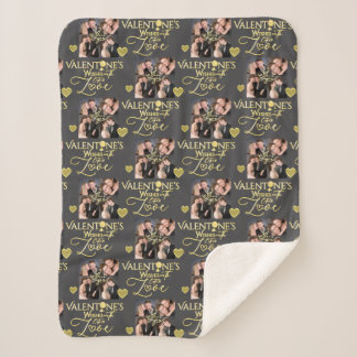 Valentinstag Elegante Gold-Fotocollage  Sherpadecke