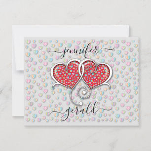 Valentinstag Elegantes Design mit ineinander versc Feiertagskarte