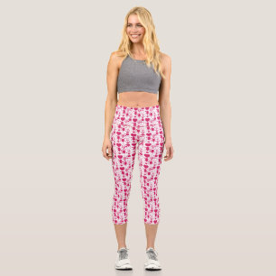 Valentinstag-Elementmuster Capri Leggings