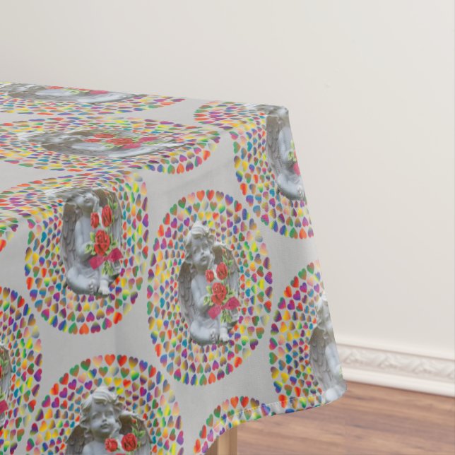 Valentinstag-Engel Tischdecke (Beispiel)