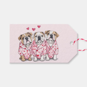 Valentinstag English Bulldogge Geschenkanhänger
