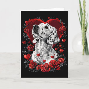 Valentinstag English Setter Hund Karte
